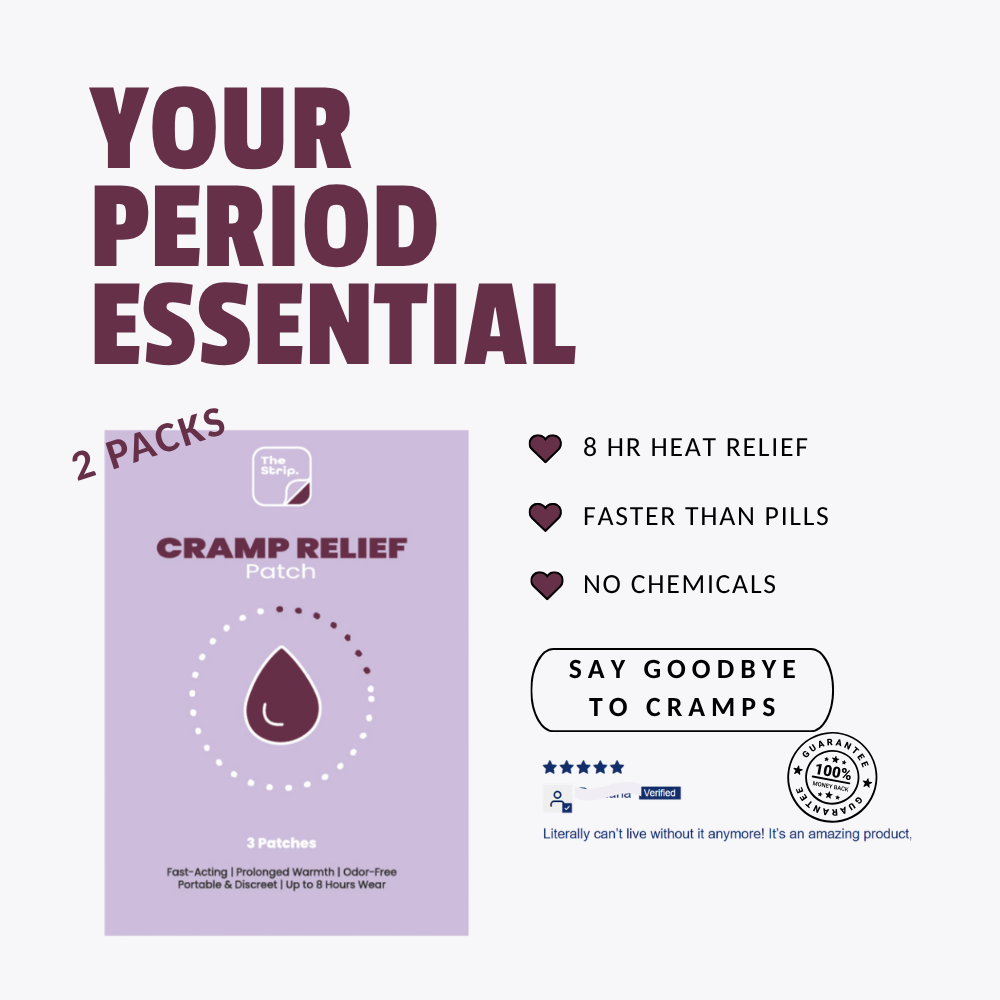 Cramp Relief Heat Patches - Fast Period Pain Relief, Drug-Free