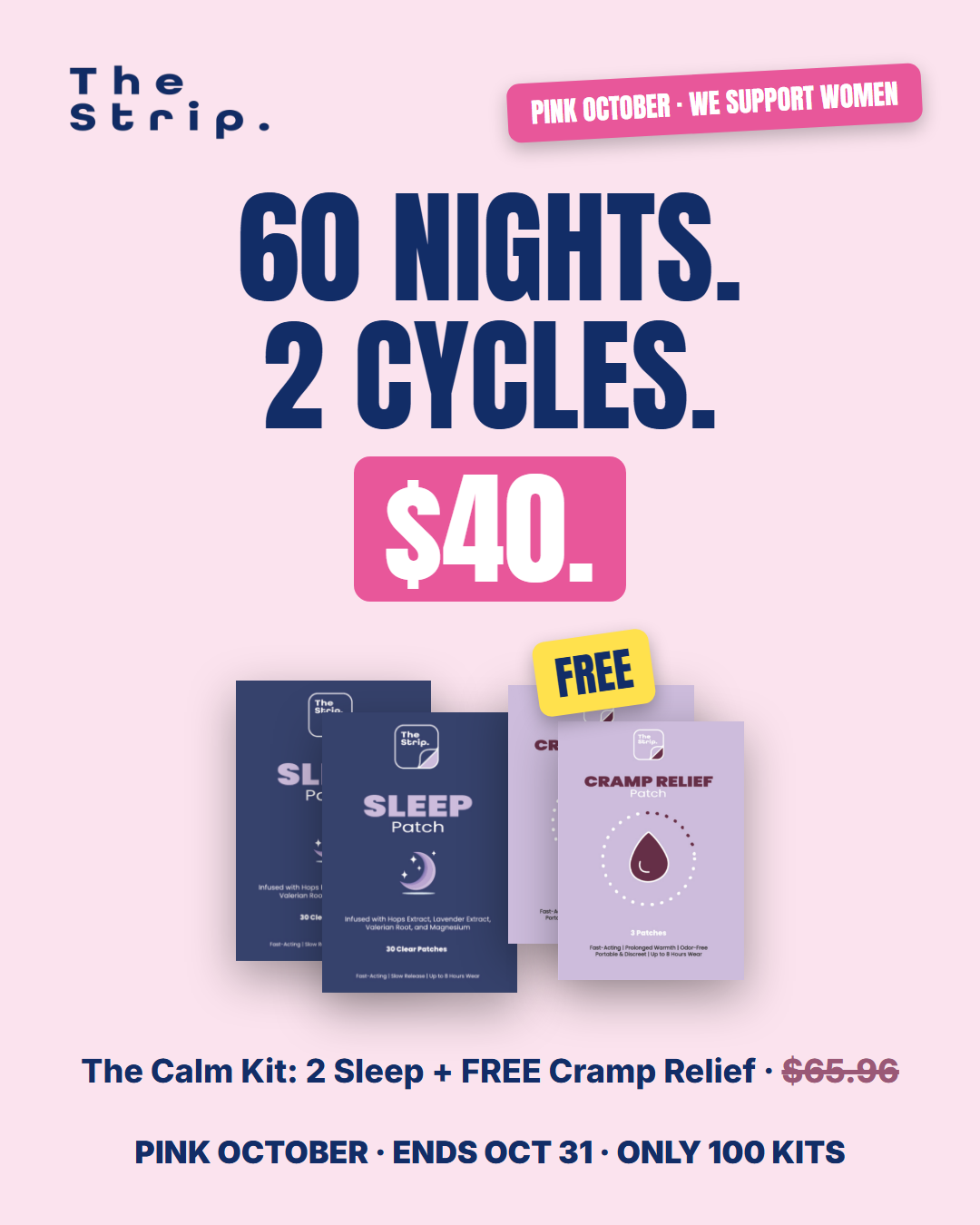 The Calm Kit: 2 Sleep + FREE Cramp Relief