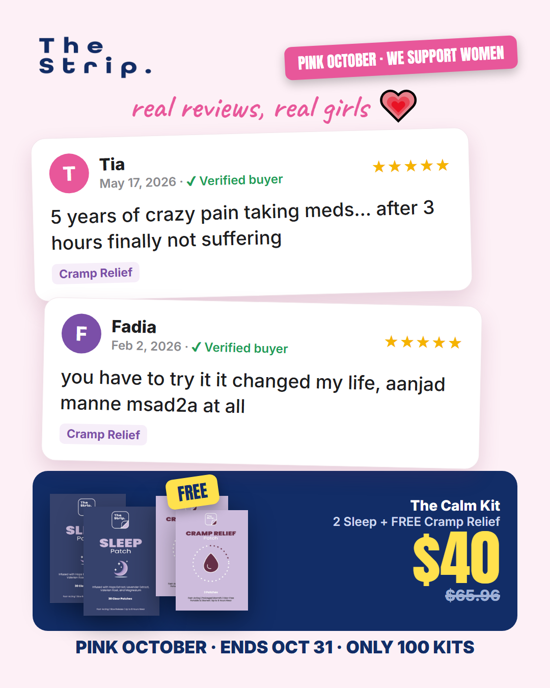The Calm Kit: 2 Sleep + FREE Cramp Relief